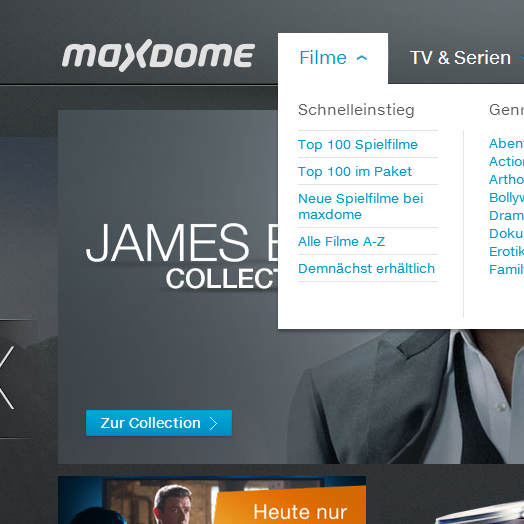 maxdome - Video on Demand - Deutschlands groesste Online-Videothek